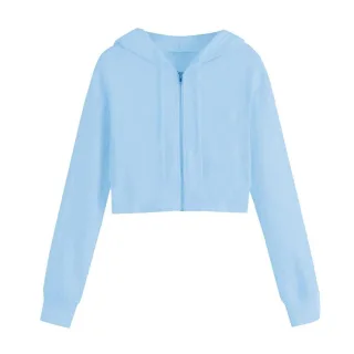 Miso - Hoodie mit durchgehendem Reißverschluss für Damen (Blau)