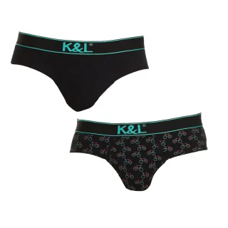 Pack-2 Slips Lustig atmungsaktiver Stoff KL2006 Herren