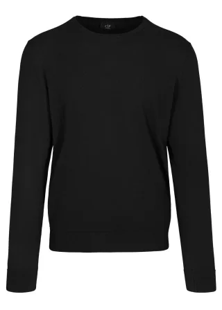 COMMANDER Finest Clothing - Rdh.-Pullover, uni black - Gr. - 3XL