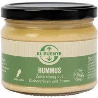 El Puente Herzhafter Brotaufstrich Hummus - Libanesisches Kichererbsenmus, Fair Trade, Vegan, Handmade