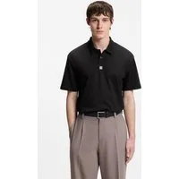 HUGO Poloshirt Deabono_D Metal Logo Regular Fit, Premium Interlock Cotton