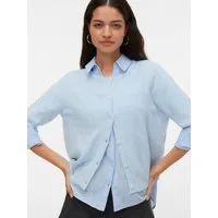 Vero Moda Strickjacke VMDOFFY 2/4 O-NECK BUTTON CARDIGAN NOOS Materialmix, regular fit