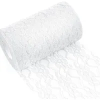 Diwzbyn Tischläufer Spitze Tischläufer Tischband Tischdecke Küche Esstisch Dekoration (15cm*22.8m), für Hochzeit Geburtstage Tischdekoration Kommunion Herbst Braut