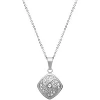 Unique Edelstahlkette Unique Edelstahlanhänger mit Zirkonia inkl. Kette N5050