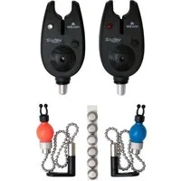 MIKADO Total Fishing elektronischer Bissanzeiger Bissanzeiger Set HR-C 2 St. mit Hängern 2 St. Batterien Karpfenangeln, (Spar-Set, 4-St), Für Karpfen, Raubfisch oder Feederangler