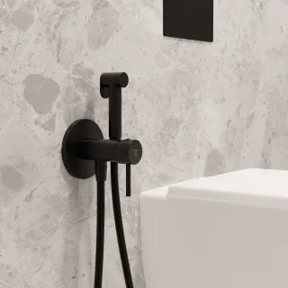 Steinberg Serie 100 Unterputz Bidet-Armatur, schwarz-matt 1001350S