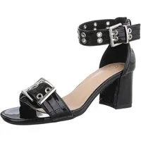Ital-Design Elegante Sandalen mit Blockabsatz, vielseitig und komfortabel Sandalette (89092363) Blockabsatz Sandalen & Sandaletten in Schwarz
