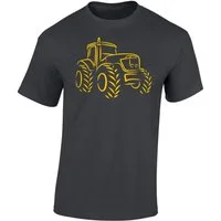 Baddery Print-Shirt "Traktor" T-Shirt Männer Herren - Trecker Landwirt Bauer Shirt, hochwertiger Siebdruck, auch Übergrößen, aus Baumwolle