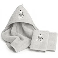Babykajo Kapuzenhandtuch 80x80 - 100x100 cm, Frottee (3-St), Kuschliges Baby Handtuch mit Waschlappen