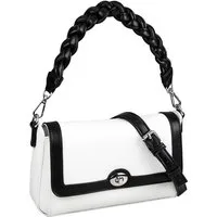COLLEZIONE ALESSANDRO Schultertasche Schwarz-Weiß, mit Flechtung