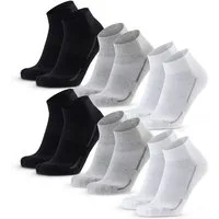 DANISH ENDURANCE Basicsocken Cotton Quarter (6-Paar) Kurze Sportspocken für Fitness & Alltag, Unisex