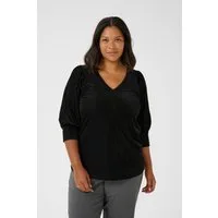 KAFFE Curve Langarmbluse Langarm-Bluse KCcacanna Große Größen