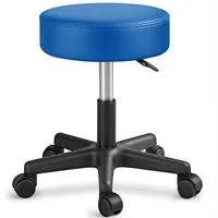 TRESKO Drehhocker Rollhocker höhenverstellbar, 10 cm Dicke Polsterung, Arbeitshocker Hocker 360° drehbar