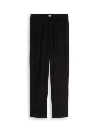 Tom Tailor - Loose Fit Hose aus Viskose deep black - Gr. - 28