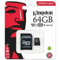 Kingston Kingston SDCS/64GB MicroSD Canvas Select Geschwindigkeiten der Klasse Micro SD-Karte