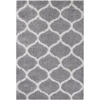 Vimoda Hochflor-Läufer Wohnzimmerteppich Modern, Rechteckig, Höhe: 30 mm, Marokkanisch, Raute Deko, Schlafzimmer,in Grau