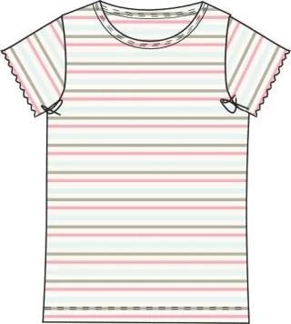 ATTENTION - Md.-Rib T-Shirt offwhite str. - Gr. - 98