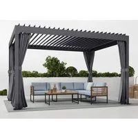 KONIFERA Pavillon Palma, mit 8 Seitenteilen, Pergola, mit Lamellendach