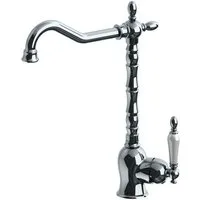 Melvion Küchenarmatur Retro Küchenarmatur Chrom 360 Messing Wasserhahn