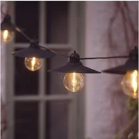 Lights4fun LED-Lichterkette 6er Solar Lichterkette Retro