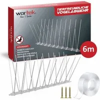 wortek Taubenspikes Taubenschreck Vogelabwehr 6M, Tierfreundliche Taubenabwehr mit Sollbruchstellen