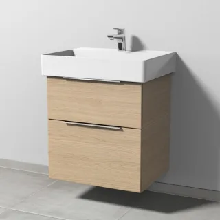 Sanipa 3way Waschtischunterbau zu Duravit Dura Square Waschtisch mit 2 Auszügen, Eiche-Nordic UM42648
