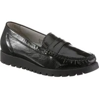 Waldläufer HEGLI Mokassin Slipper, Bequemschuh aus Lackleder, in komfortabler Schuhweite H