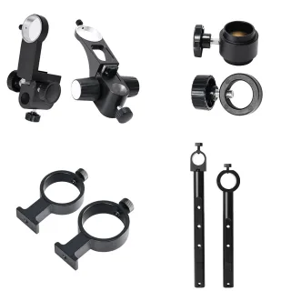 HAYEAR Microscope Accessories Set Microscope Stand Ring Adapter Monocular Lens Holder Compatible 25mm 32mm 50mm Metal In
