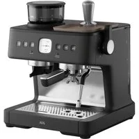AEG Siebträgermaschine EC8-1-8BP, Edelstahlfilter, Dual Thermoblock, 30 Mahlstufen, Antistatische Mühle