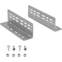 SO-TECH® Möbelbeschlag Montagewinkel für 200 Kg Schwerlastauszüge KV2-200-H76-LC (2 St), Silber verzinkt für Boden- u. Plattformmontage