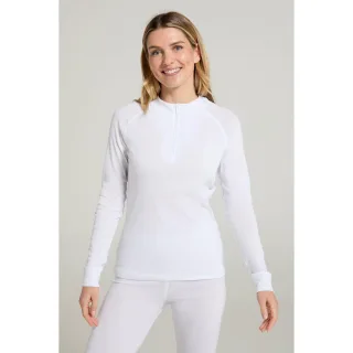 Mountain Warehouse - "Talus" Thermo-Top Reißverschluss für Damen Langärmlig (Weiß)