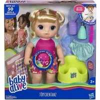 Hasbro Babypuppe Baby Alive - Töpfchentanz (Blondhaarig), Funktionspuppe - kann sprech (Spar-Set), mit lebensechten Funktionen
