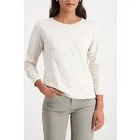 Monari Langarmshirt Shirt Pailletten Stick Regular fit mit Rundhalsausschnitt