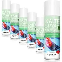 Oputec Erste-Hilfe-Set 6x400ml Oputec Kältespray mit Minzöl - Erste-Hilfe Kühlspray Eisspray, (Spar-Set)