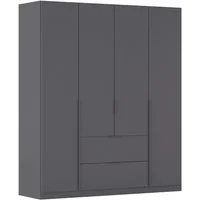 OTTO home Drehtürenschrank Kleiderschrank Schrank Garderobe AGORDO mit Dekor- oder Hochglanzfront (in zwei Griff-Farben, Breite 181 cm) mit Außenschubkästen, Serie in 7 Breiten und 2 Höhen MADE IN GERMANY