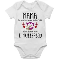 Shirtracer Shirtbody Mama du machst einen tollen Job 1. Muttertag I Erstes Muttertagsgesche (1-tlg) Muttertagsgeschenk