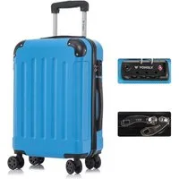 YONSLY Hartschalen-Trolley Premium Hartschalen-Reisekoffer Trolley Kabinenkoffer, 4 Rollen, TSA-Schloss, YKK-Reißverschluss, austauschbare Rollen & Griffe
