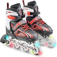 Apollo Inlineskates Größenverstellbare Inliner für Kinder Super Blades LED, Inliner verstellbare Größe, mit leuchtenden LED Wheels