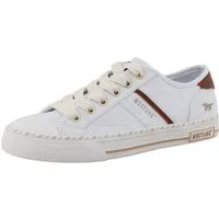 Mustang Shoes Magdalena Slip-On Sneaker Slipper, Halbschuh mit Kontrastbesatz und Logoschriftzügen