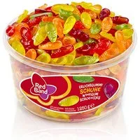 Red Band Süßigkeit, Red Band Fruchtgummi Schuhe mit Fruchtgeschmack 5fach sortiert 1250g