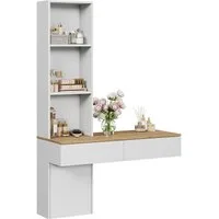 Vicco Schminktisch Melora, Weiß/Eiche, 100 cm (1-St)