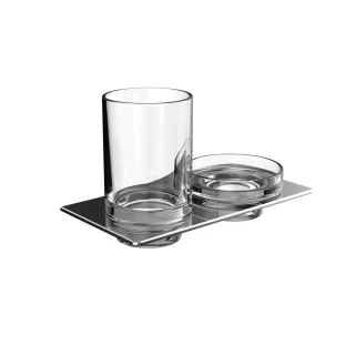 emco art Glashalter/Seifenschale Glasteil klar, chrom,163300100 163300100