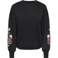 ONLY Sweatshirt ONLBROOKE L/S O-NECK FLOWER SWT Baumwollmischung, regular fit