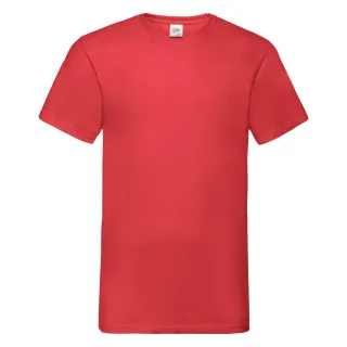 Fruit Of The Loom Valueweight T-shirt für Männer mit V-Ausschnitt, kurzärmlig (Rot)