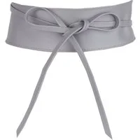 MIRROSI Taillengürtel Wickelgürtel aus Echtleder, Schleife mit breitem Bund (mit breitem Bund zum Wickeln, 7cm Breit, 265cm lang) OBi Gürtel, Bindegürtel, Schnürgürtel, Wickelgürtel