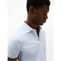 Tommy Hilfiger Poloshirt 1985 SLIM POLO mit Piqué-Struktur und Stickerei meliert, casual, slim fit, Baumwollmix, Polokragen