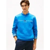 Tommy Hilfiger Sweatshirt TOMMY LOGO unifarben, casual, regular fit, Baumwollmix, Rundhals