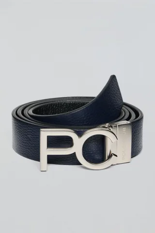 Wendegürtel Bennet marineblau und schwarz mit PC-Schnalle