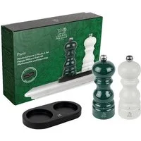 PEUGEOT Salz-/Pfeffermühle Geschenkset PARIS 15cm Pfeffermühle Waldgrü Manuell