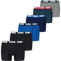 PUMA Boxershorts PUMA MEN EVERYDAY BOXER (6er Pack) Elastischer Logobund, Stretchmaterial, ohne Eingriff